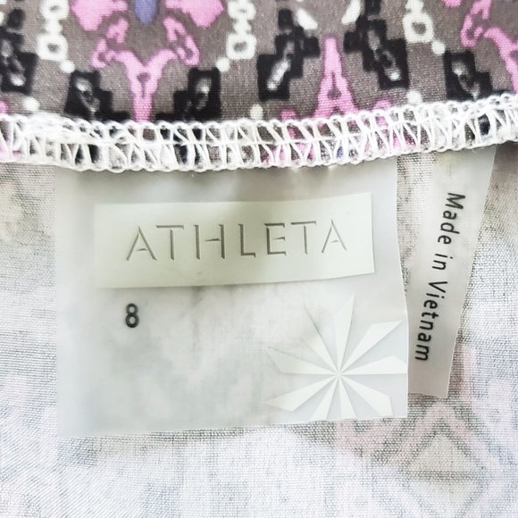 Athleta Womens Pack Everywhere Lilac Ikat Halter Dress 8 - Picture 3 of 14